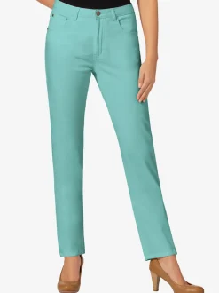 Jean 5 poches avec rivets et ceinture ajustable