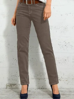 Jean 5 poches avec rivets et ceinture ajustable