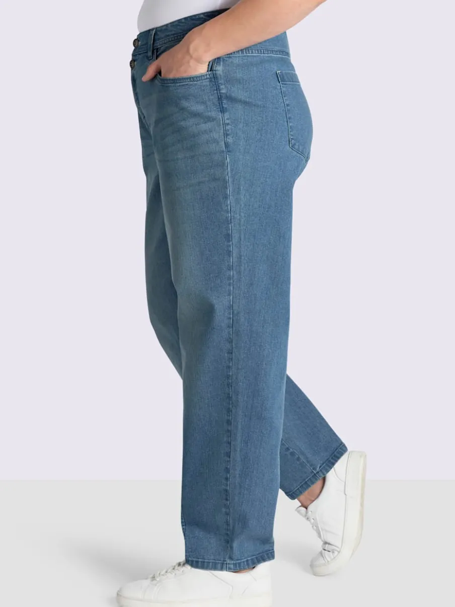 Jean 5 poches bas de jambe confortable