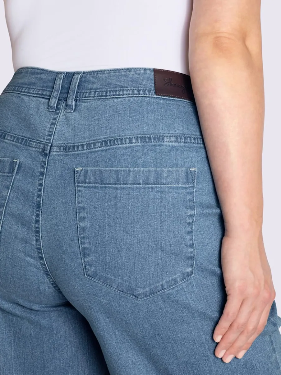 Jean 5 poches bas de jambe confortable