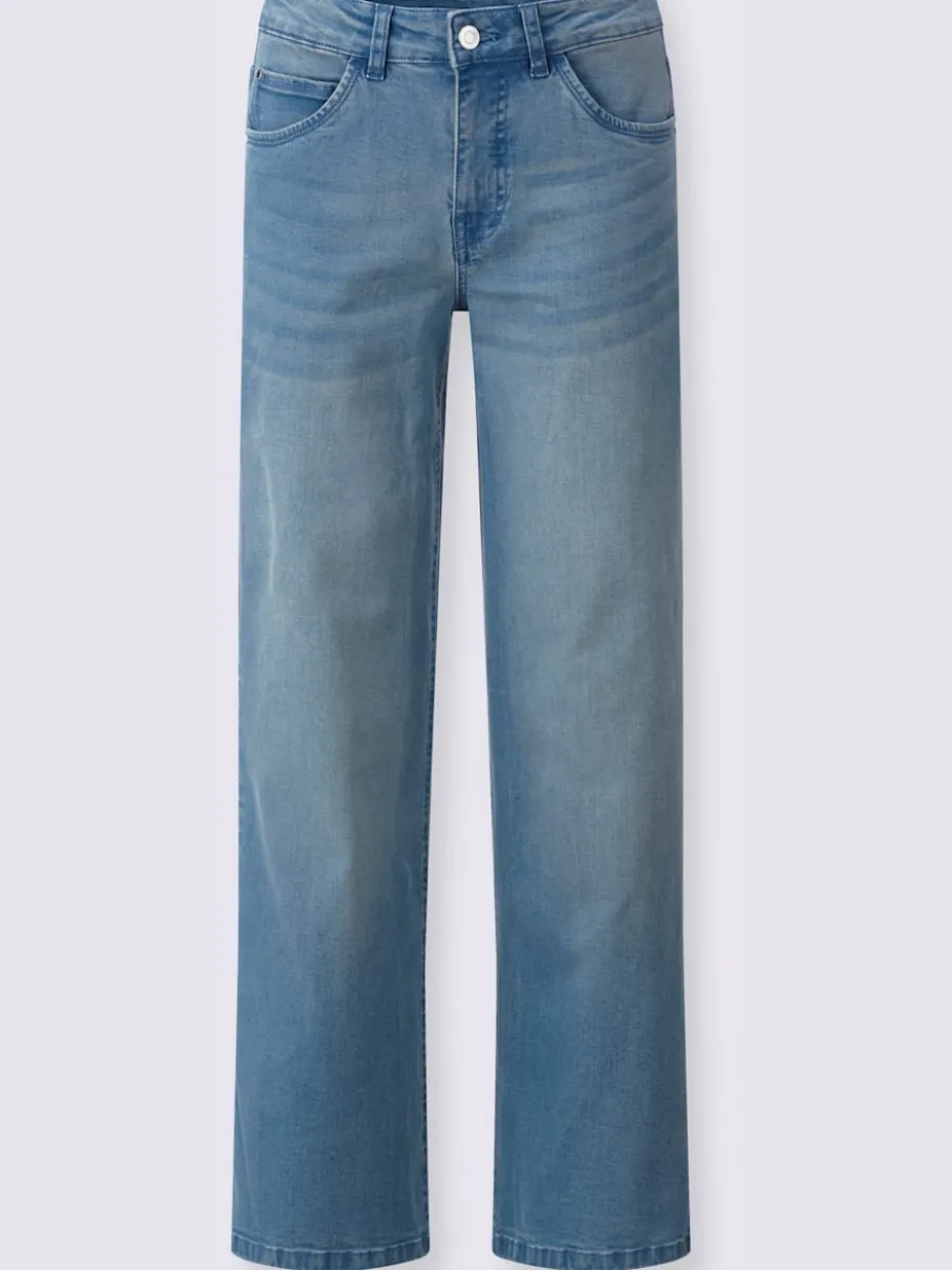 Jean 5 poches coupe large avec élasticité pour confort
