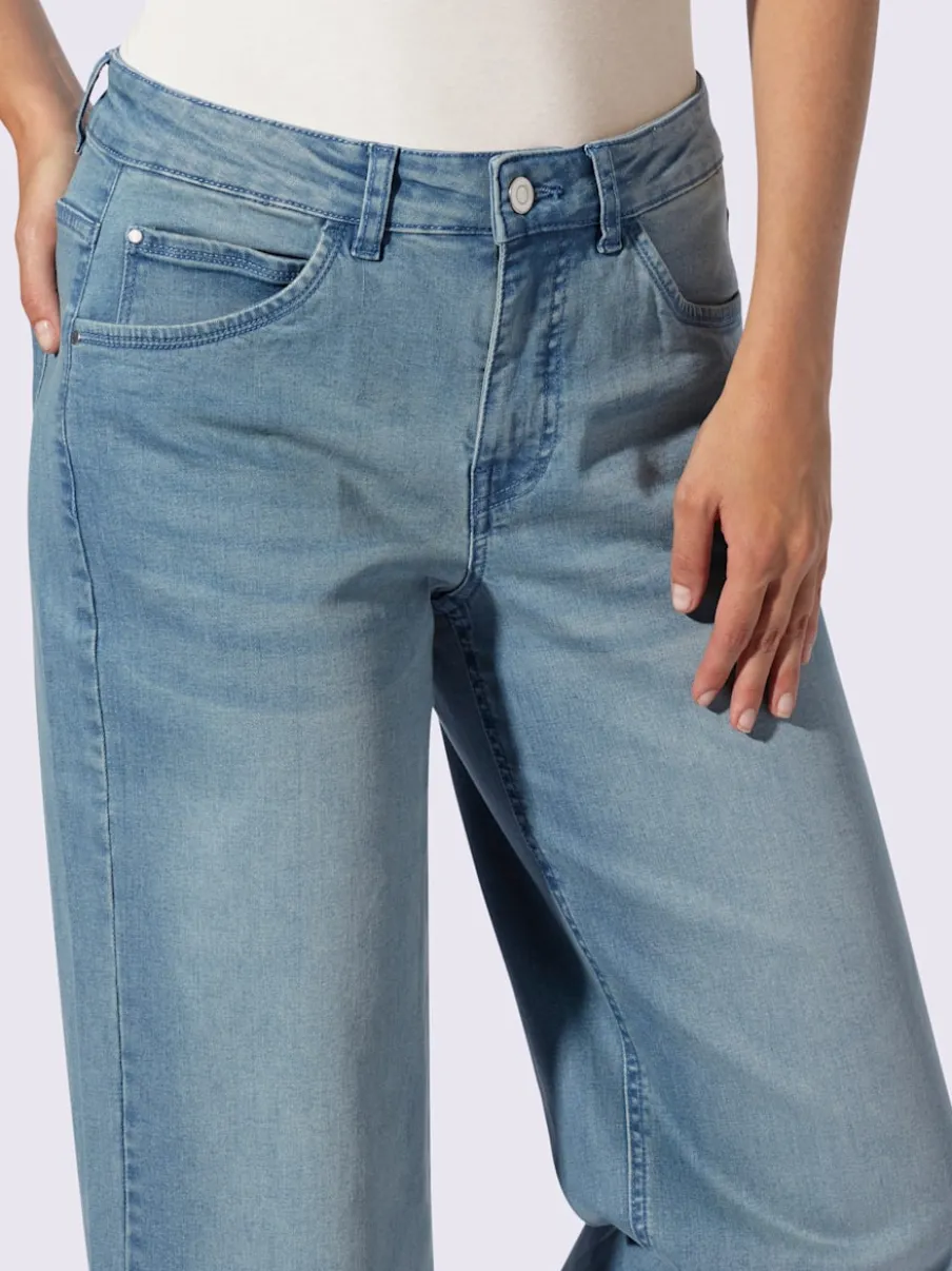 Jean 5 poches coupe large avec élasticité pour confort