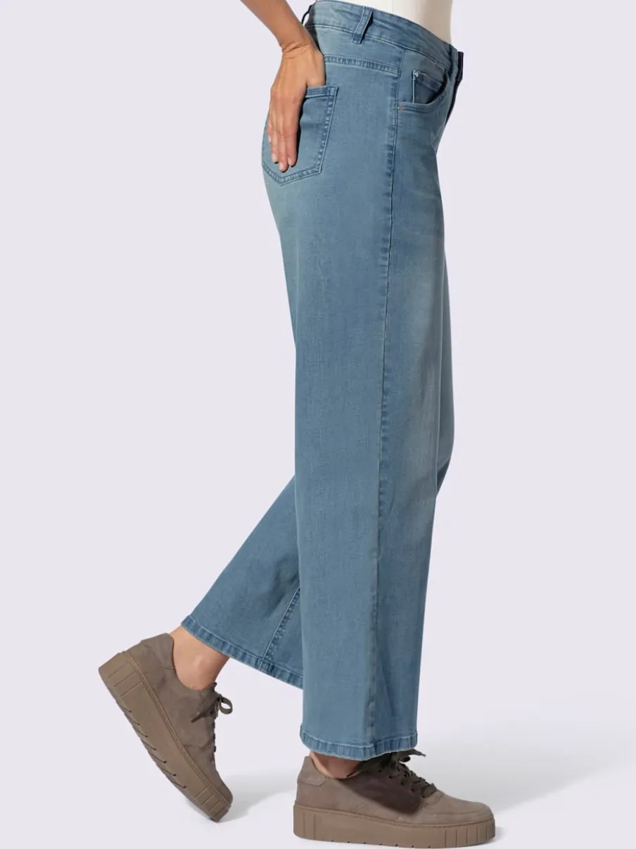Jean 5 poches coupe large avec élasticité pour confort