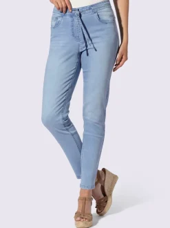 Jean 5 poches décontractés avec cordon à la taille