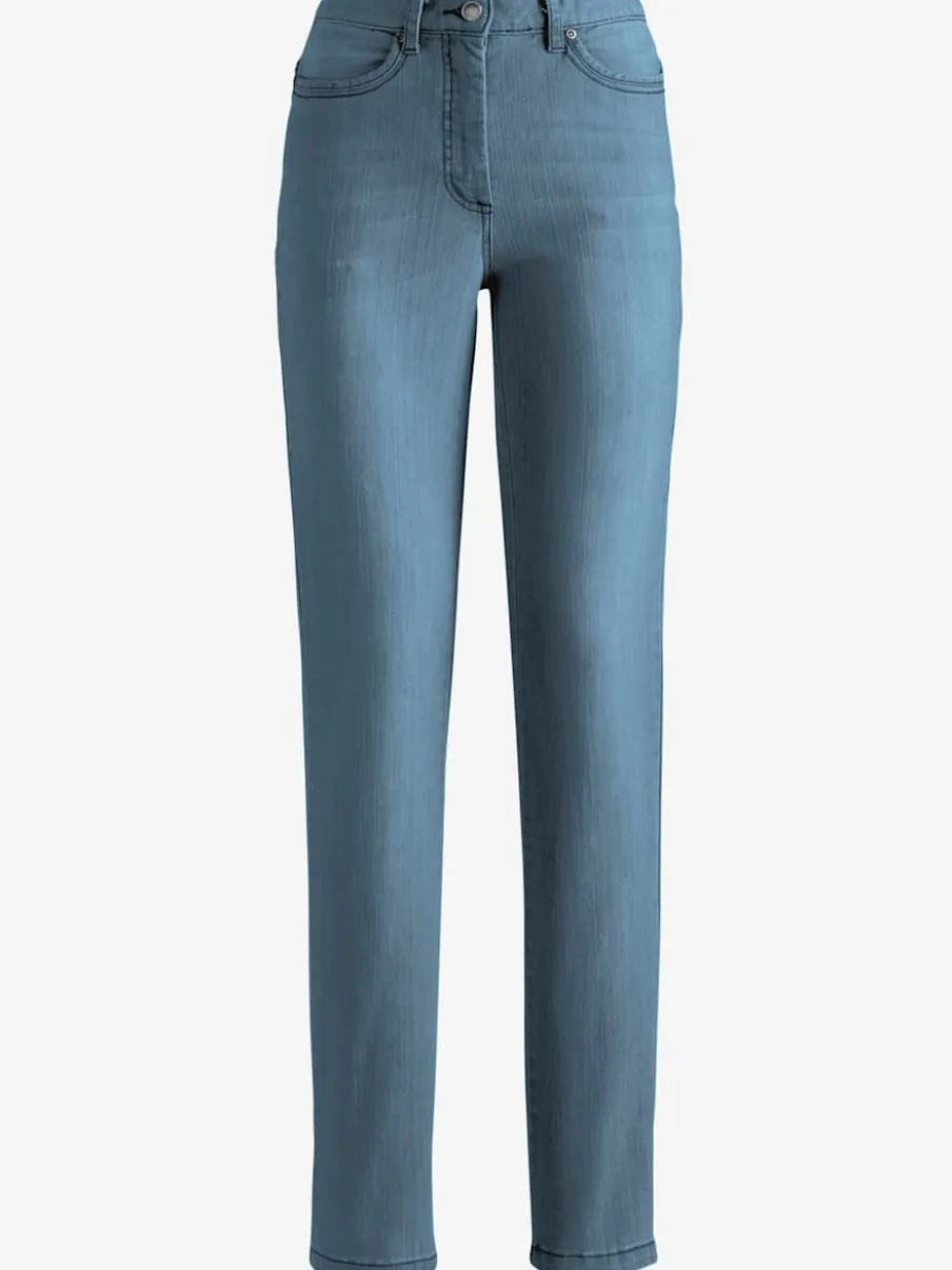 Jean 5 poches à effet délavé avec stretch extensible