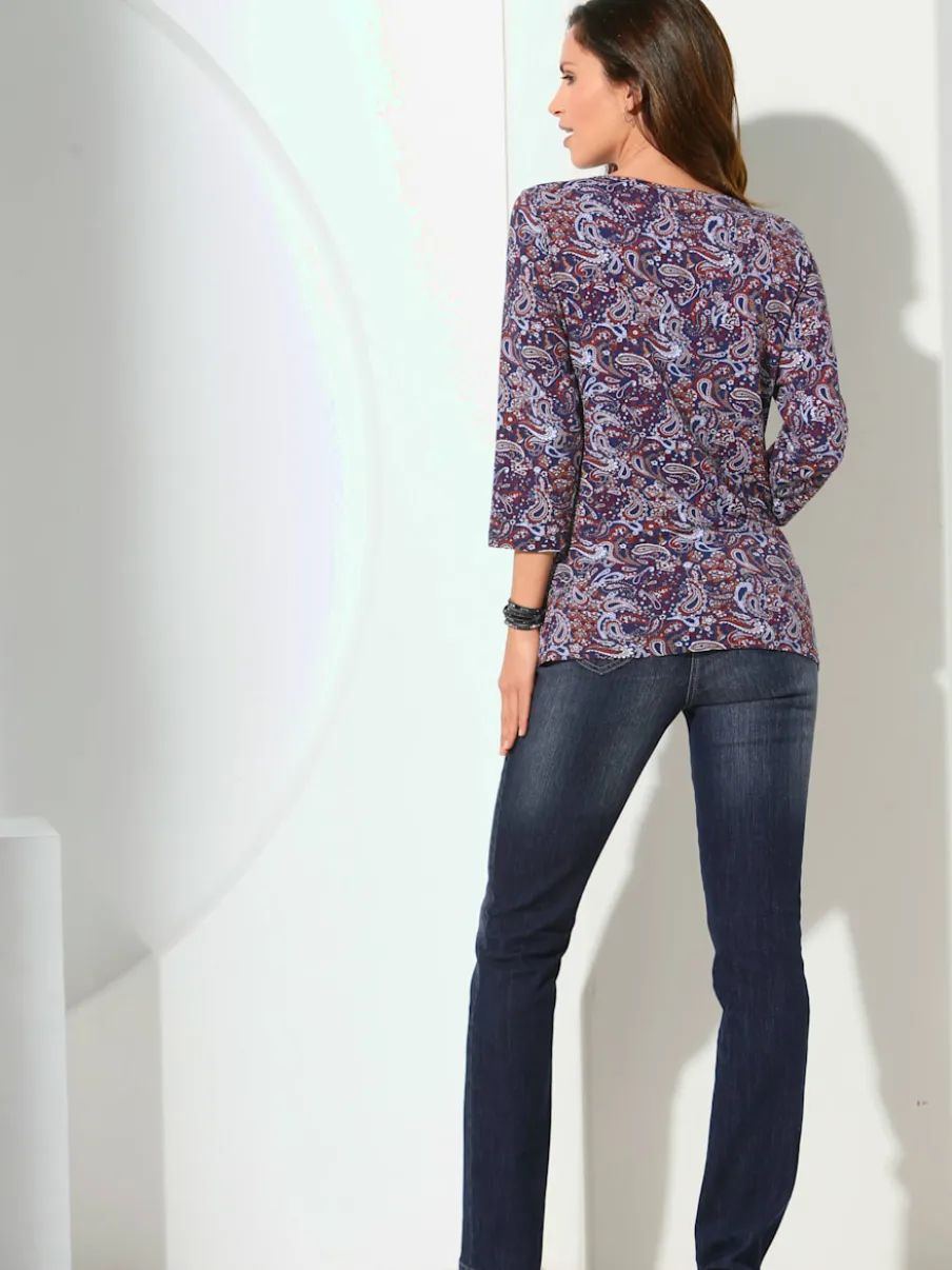 Jean 5 poches à effet délavé avec stretch extensible