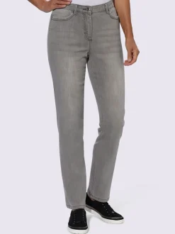 Jean 5 poches à effet délavé avec stretch extensible