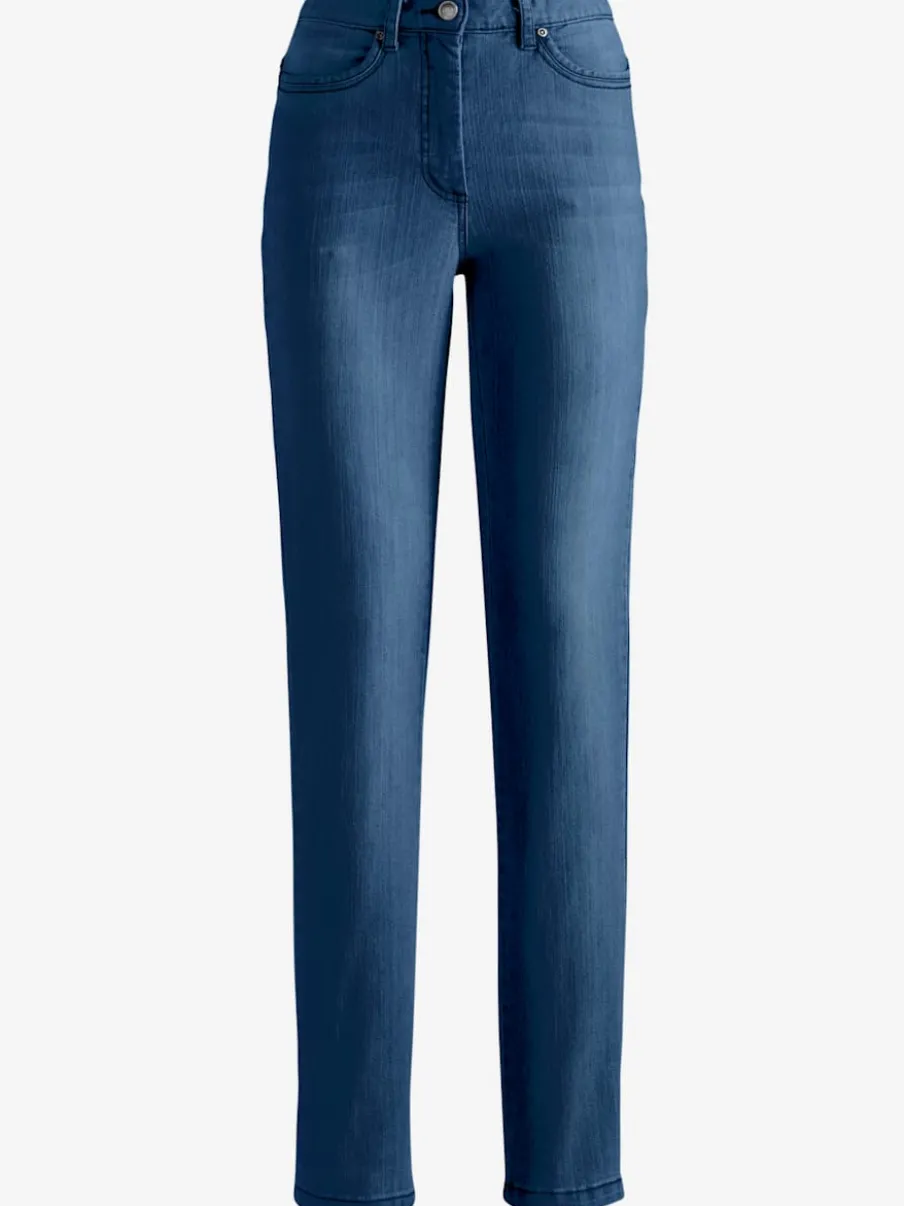 Jean 5 poches à effet délavé avec stretch extensible