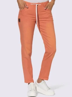 Jean 5 poches en coton avec ceinture ajustable intégrée