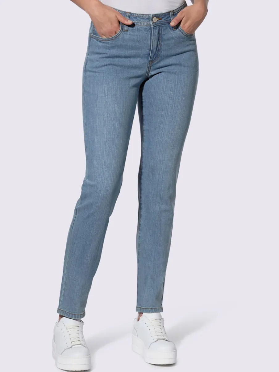 Jean 5 poches en coton extensible idéal pour tous
