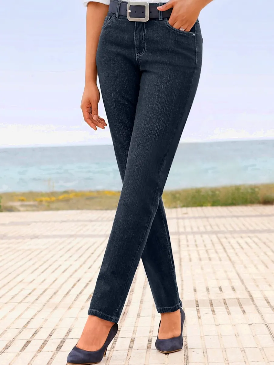 Jean 5 poches en coton extensible idéal pour tous