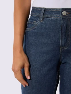 Jean 5 poches en coton stretch indéformable à fermeture éclair