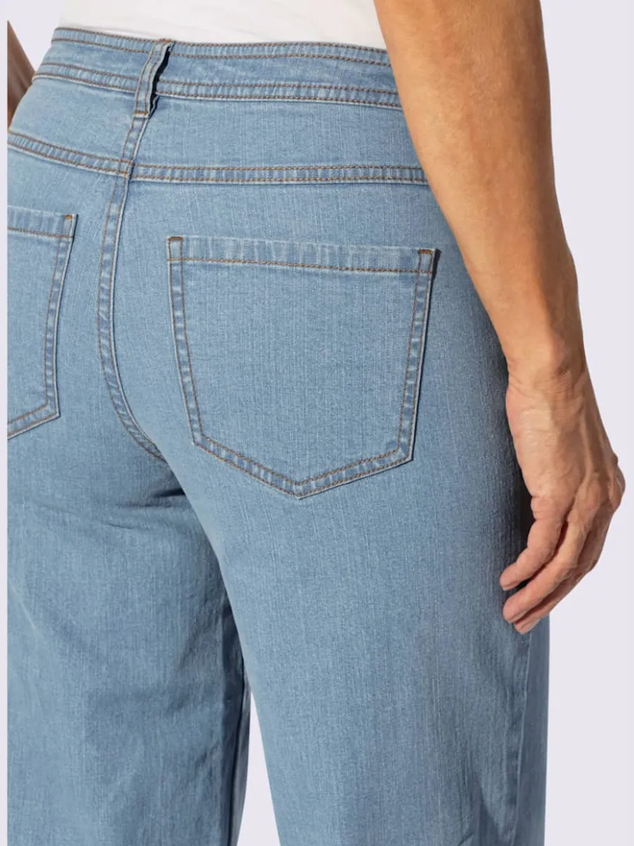 Jean 5 poches qualité coton extensible indéformable