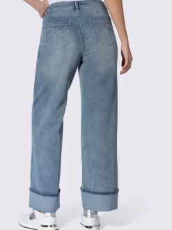 Jean 5 poches revers des jambes fixe
