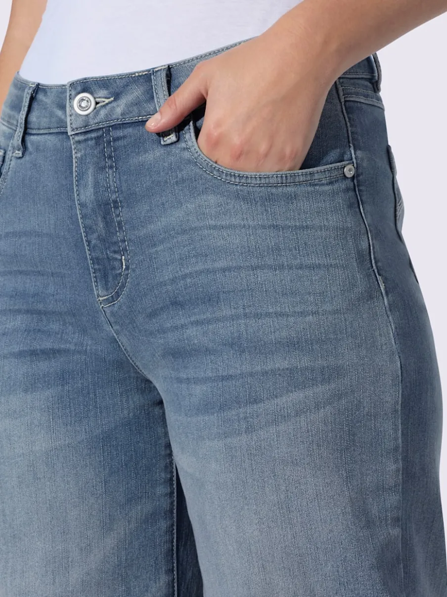 Jean 5 poches revers des jambes fixe