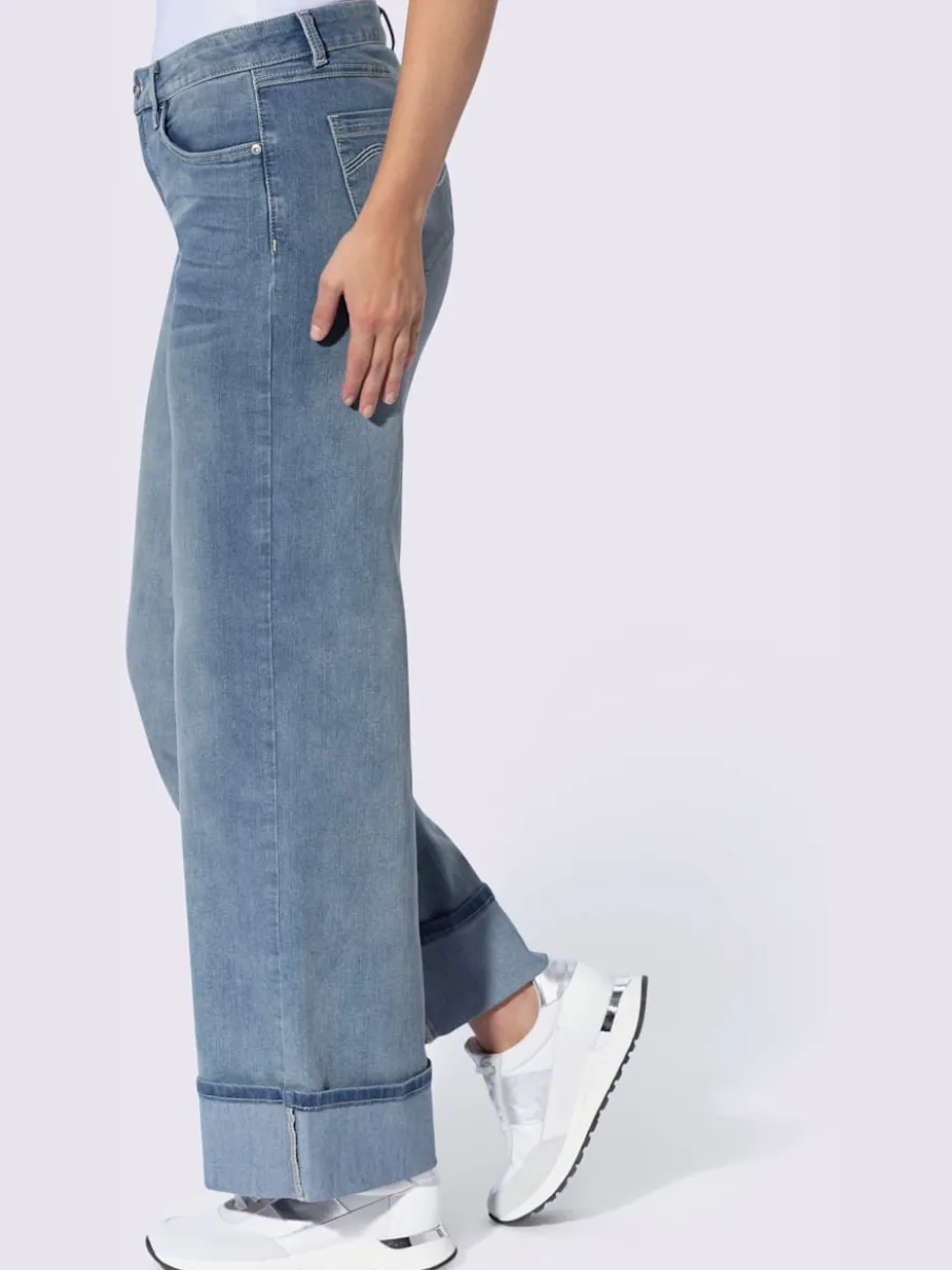 Jean 5 poches revers des jambes fixe