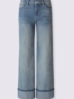 Jean 5 poches revers des jambes fixe