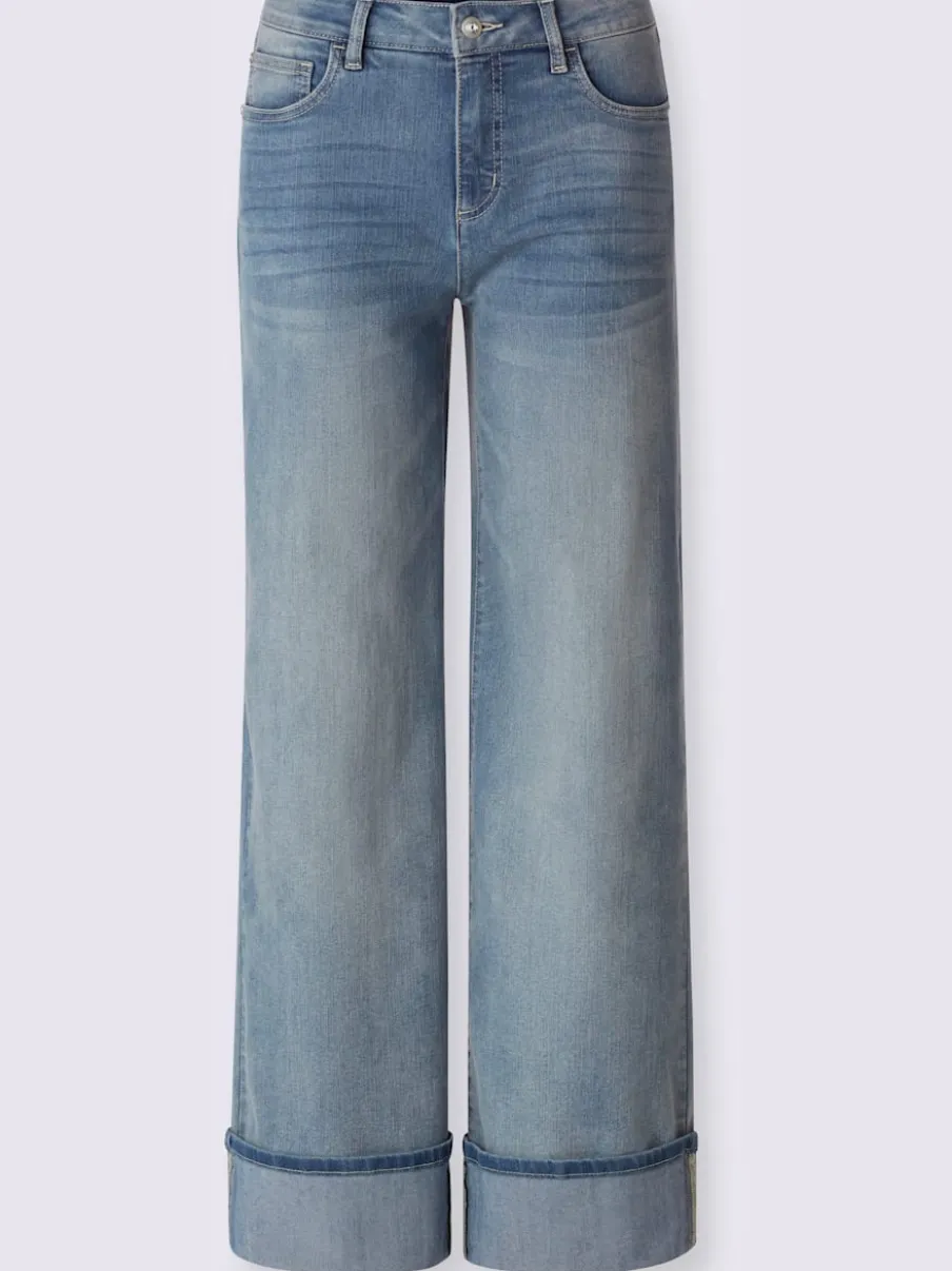 Jean 5 poches revers des jambes fixe