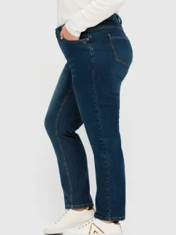 Jean 5 poches taille étroite, fesses et cuisses fortes