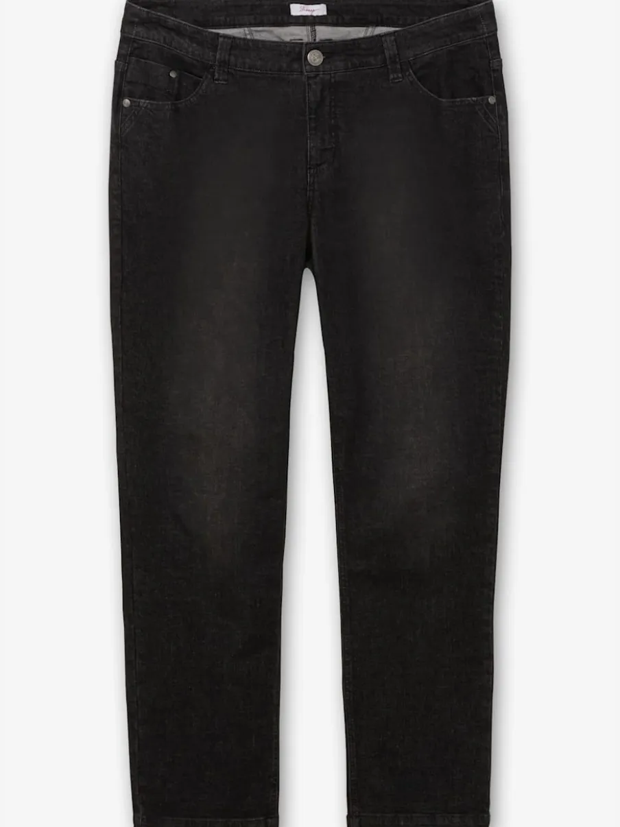 Jean 5 poches taille étroite, fesses et cuisses fortes