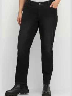 Jean 5 poches taille étroite, fesses et cuisses fortes
