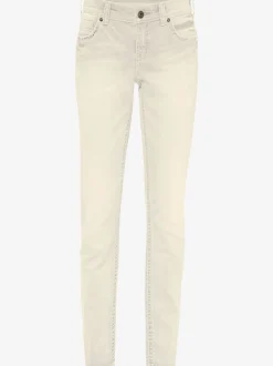 Jean skinny avec broderie et effet ventre plat