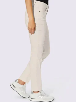 Jean skinny avec broderie et effet ventre plat