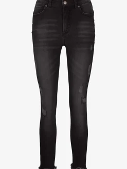 Jean skinny avec effet ventre plat et aspect déchiré