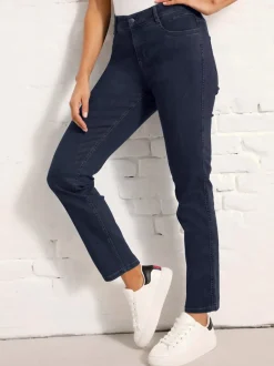 Jean skinny avec quatre poches et rivets décoratifs