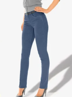 Jean skinny avec quatre poches et rivets décoratifs