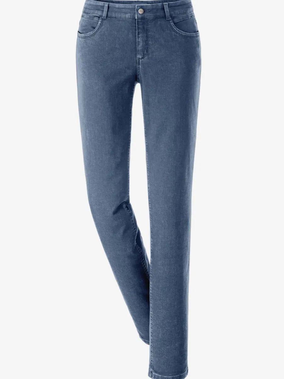 Jean skinny avec quatre poches et rivets décoratifs