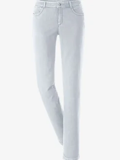 Jean skinny avec quatre poches et rivets décoratifs