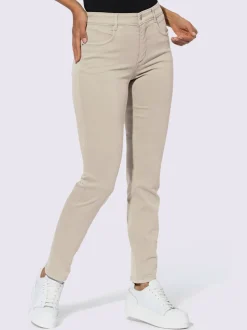 Jean skinny avec quatre poches et rivets décoratifs