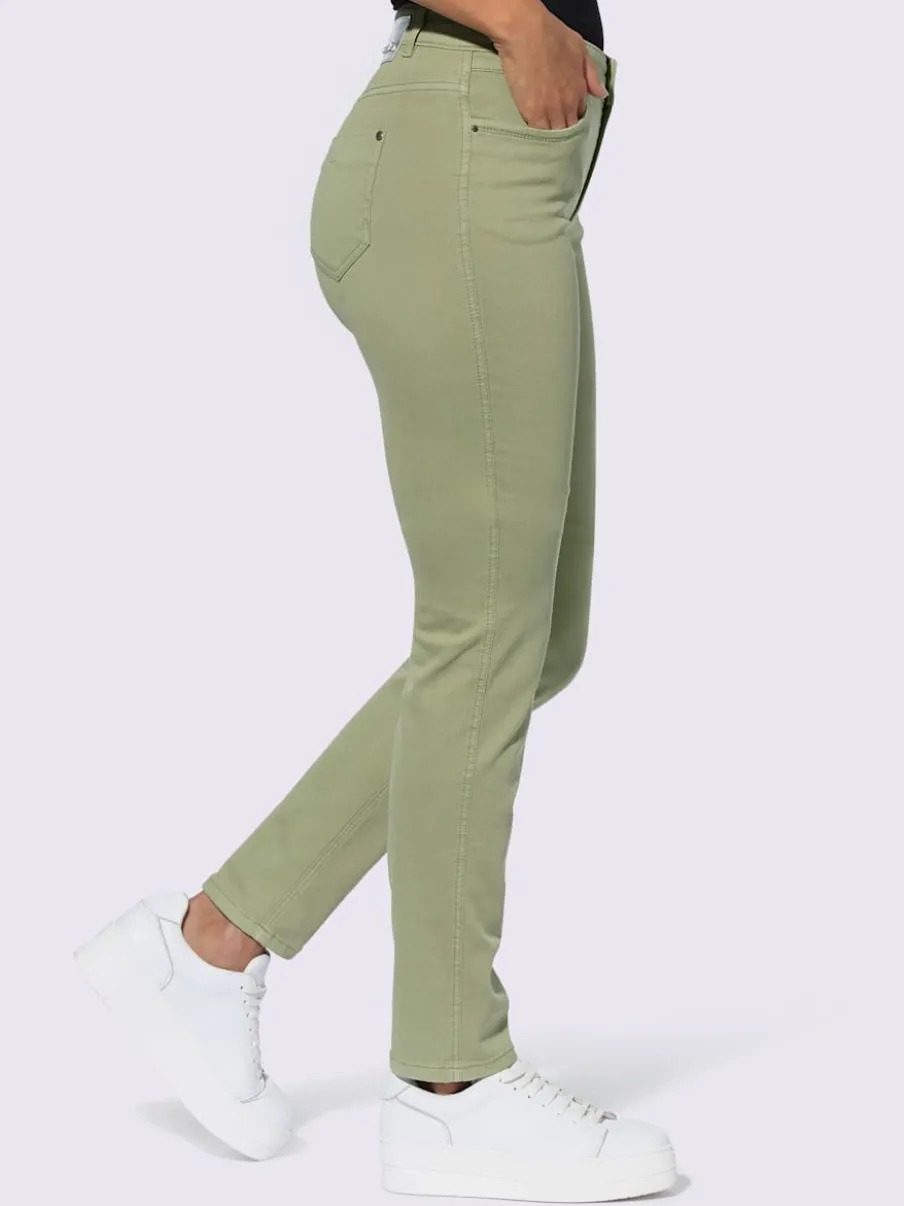 Jean skinny avec quatre poches et rivets décoratifs