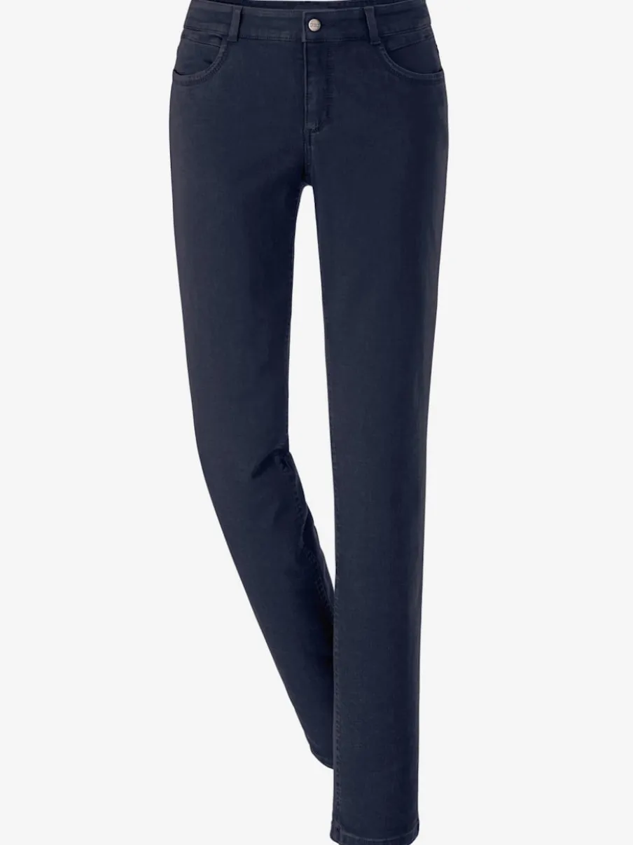 Jean skinny avec quatre poches et rivets décoratifs