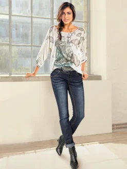Jean skinny coupe skinny à poches fendues élastique slim