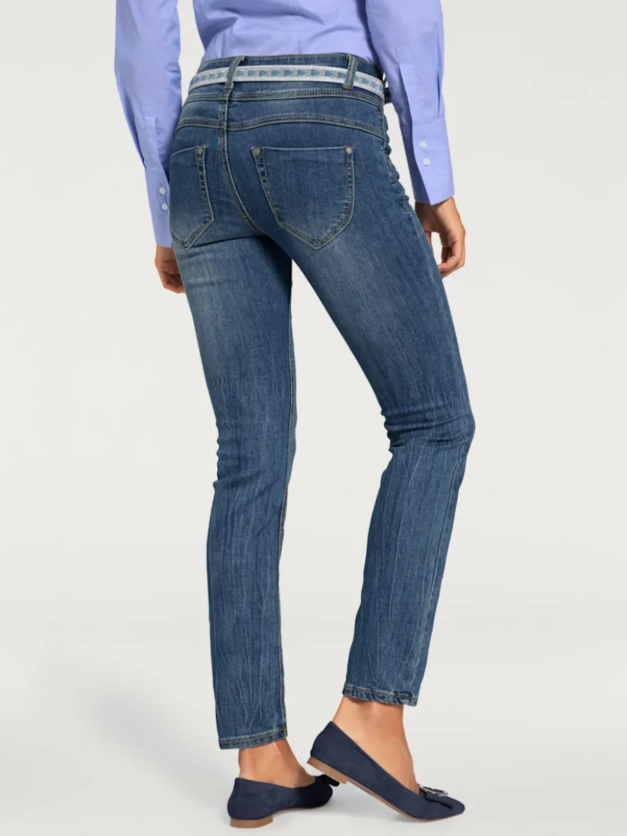 Jean skinny coupe skinny à poches fendues élastique slim
