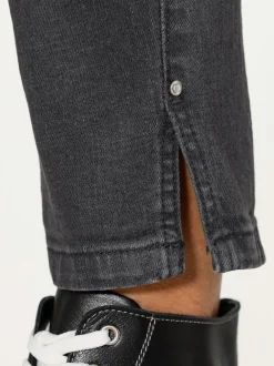 Jean skinny à coutures de séparation et fente latérale