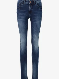 Jean skinny effet usé intégrant Power Mesh élasthanne.