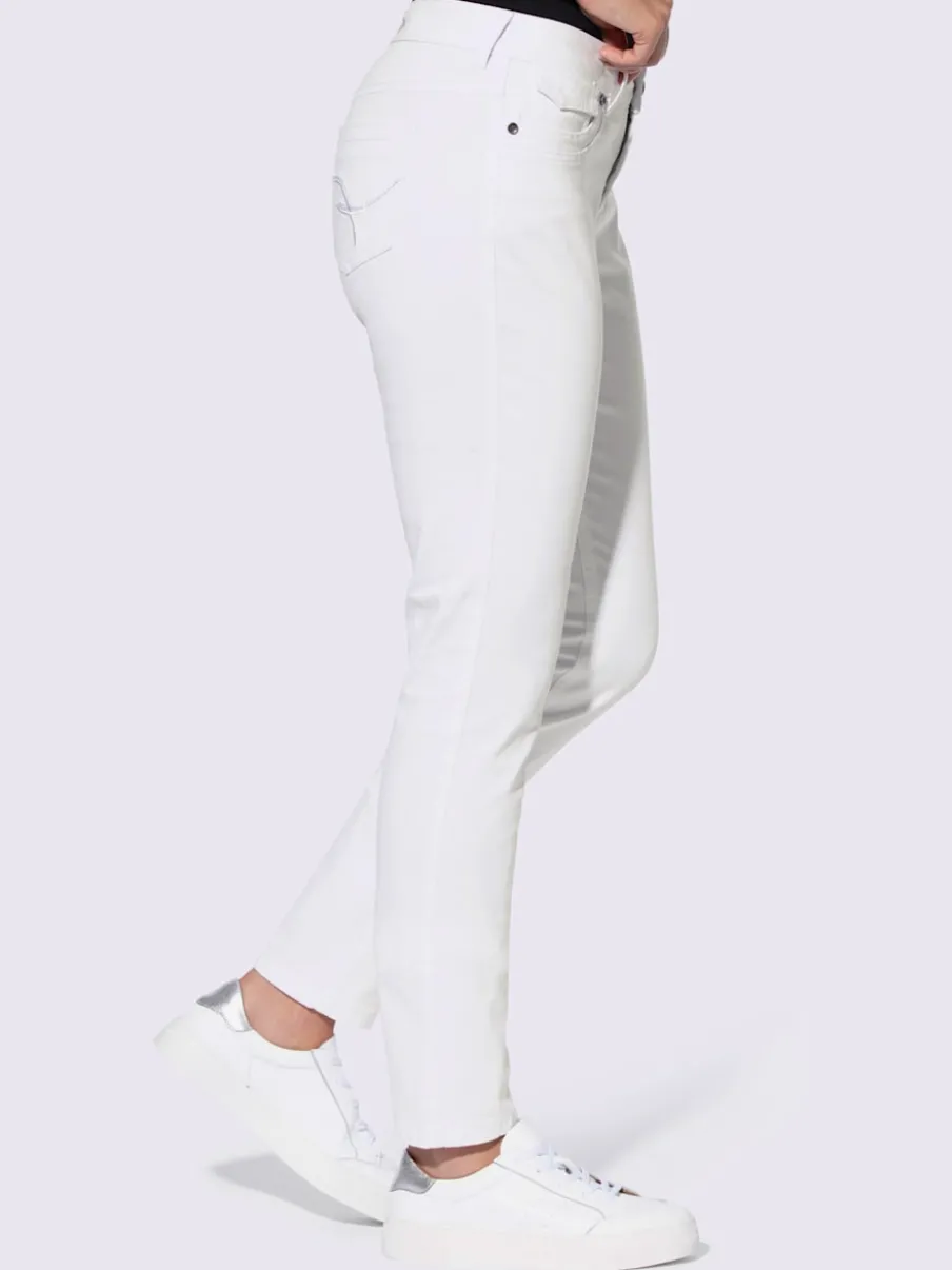 Jean skinny effet ventre plat avec matière élastique