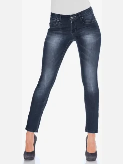 Jean skinny effet ventre plat avec matière élastique