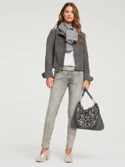 Jean skinny effet ventre plat avec matière élastique