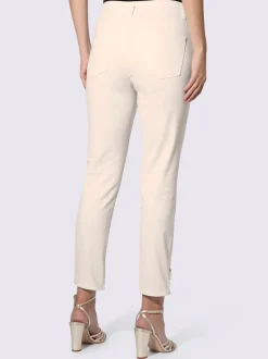 Jean 7/8 slim fit avec effet push-up et perles brillantes