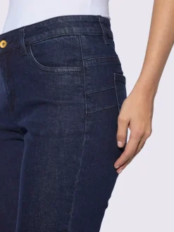 Jean 7/8 slim fit avec effet push-up et perles brillantes