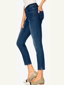 Jean 7/8 slim fit avec effets ventre plat idéalement ajusté