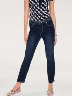 Jean 7/8 slim fit avec effets ventre plat idéalement ajusté