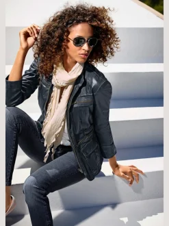 Jean 7/8 slim fit avec effets ventre plat idéalement ajusté