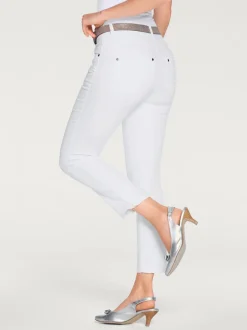 Jean 7/8 slim fit avec effets ventre plat idéalement ajusté