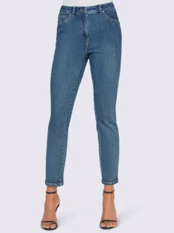 Jean 7/8 slim fit taille haute effet ventre plat