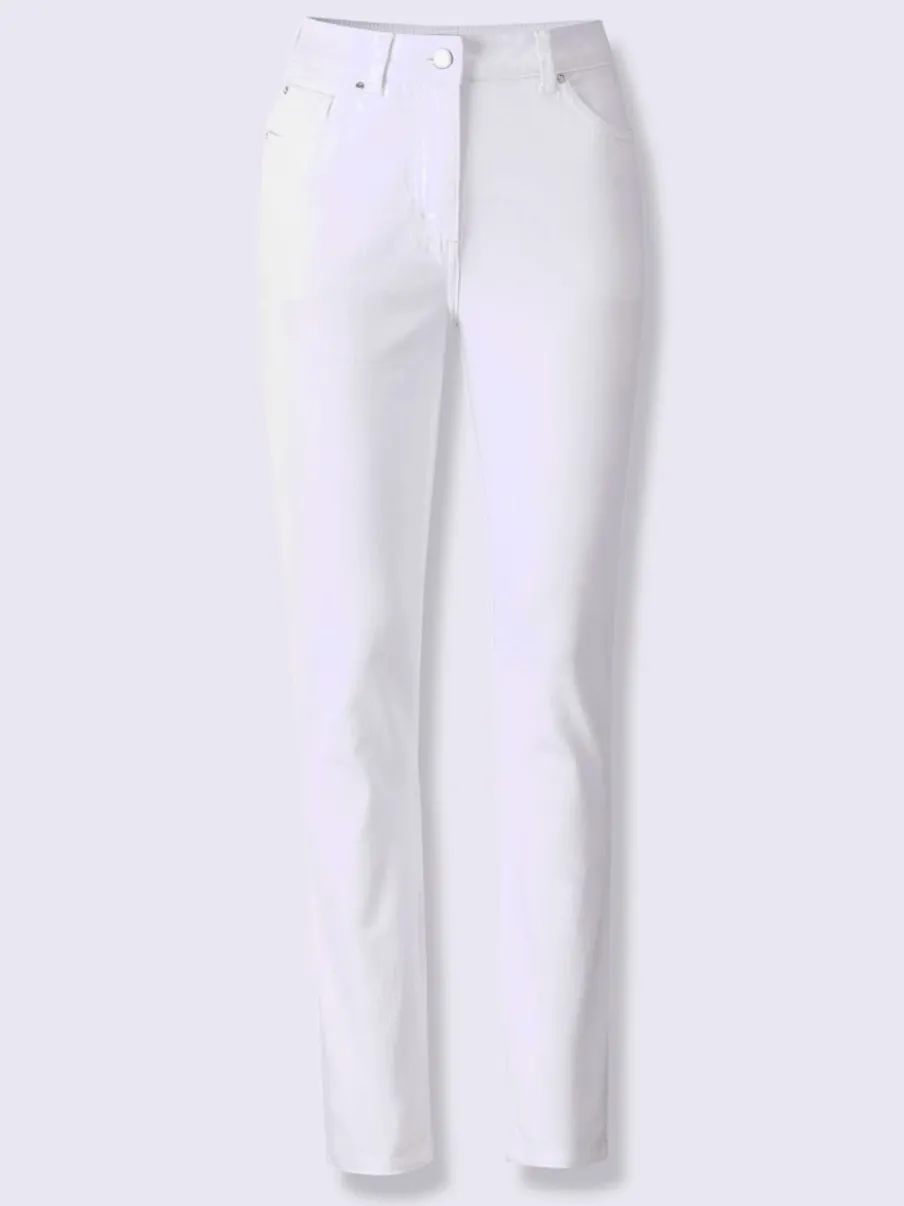 Jean 7/8 slim fit taille haute effet ventre plat